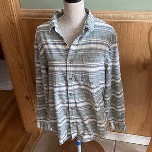 Lucky Brand Striped Flannel Button-Up Shirt